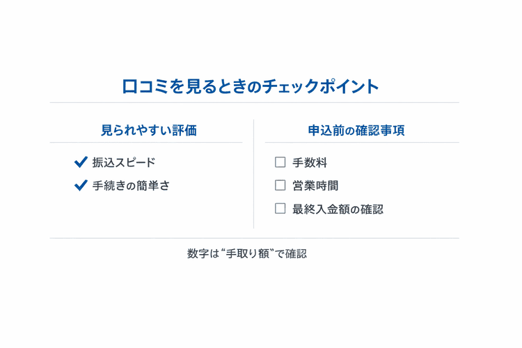 口コミの高評価ポイントと注意点を左右で整理した比較画像